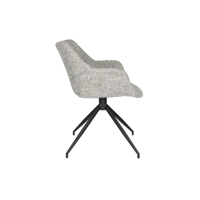 Lot de 2 chaises Doulton , gris avec accoudoirs — Zuiver. Vue du produit 3.
