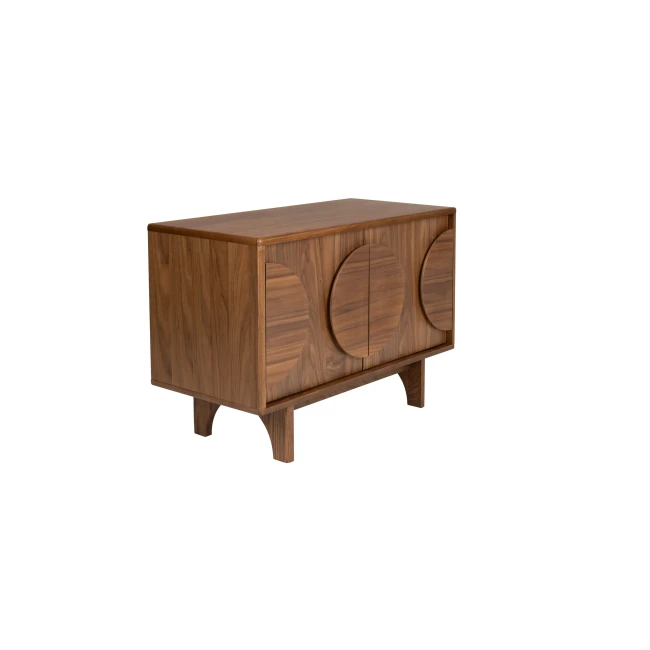 Buffet Groove 2 portes noyer — Vue du produit 3 Buffet Groove 2 portes noyer. Vue du produit 3.