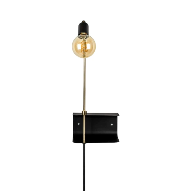 Applique Shaw noir — Dutchbone — Vue du produit 2 Applique Shaw noir — Dutchbone. Vue du produit 2.