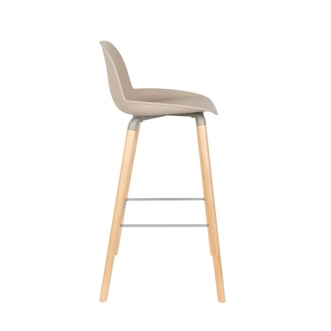 Lot de 2 tabourets de bar Albert Kuip 75 cm taupe — Zuiver. Vue du produit 3.