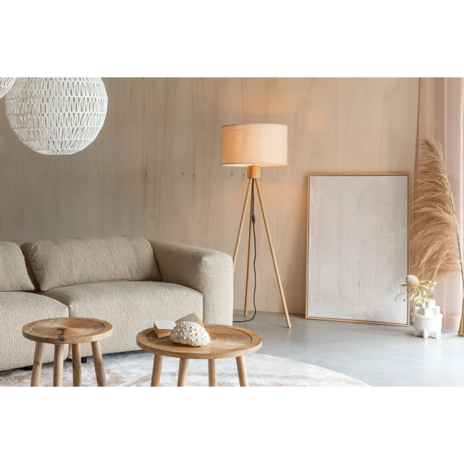 Lampadaire Fan bambou. Vue du produit 2.