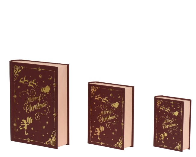 Boîte-livre cadeau métallisée dorée — Grand modèle