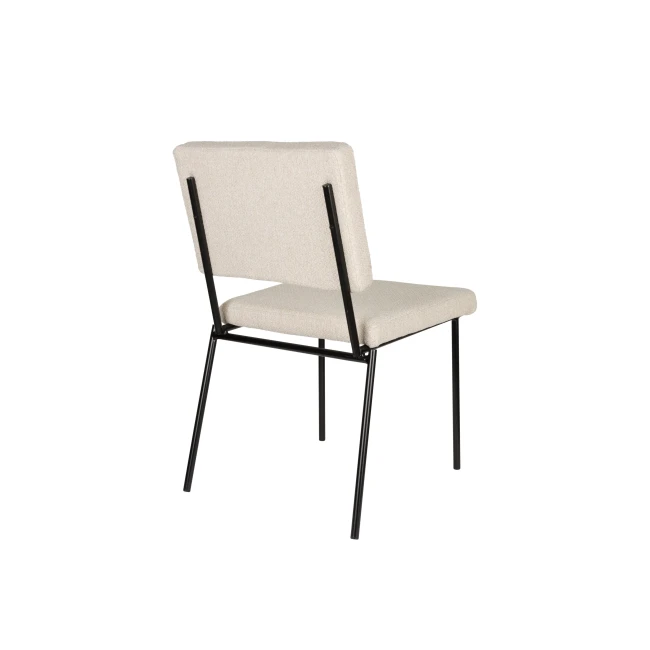 Lot de 2 chaises Fellow blanc cassé — Vue du produit 4 Lot de 2 chaises Fellow blanc cassé. Vue du produit 4.
