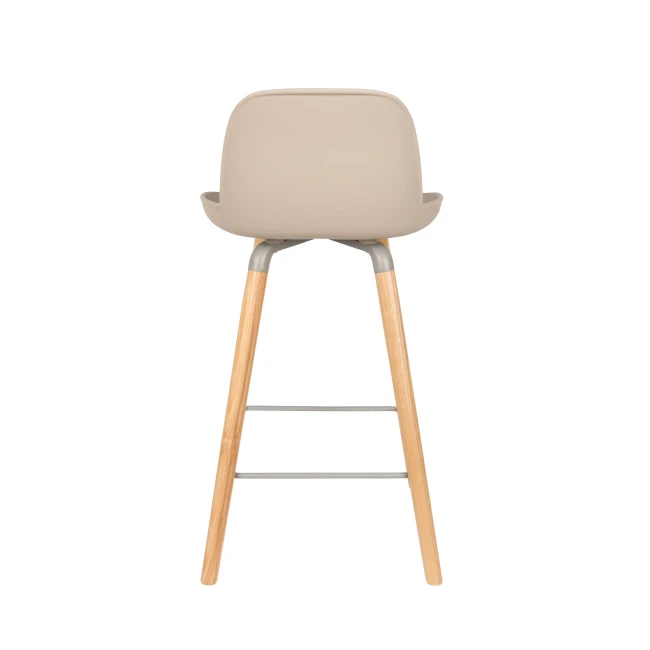 Lot de 2 tabourets de comptoir Albert Kuip 65 cm taupe — Zuiver — Vue du produit 5 Lot de 2 tabourets de comptoir Albert Kuip 65 cm taupe — Zuiver. Vue du produit 5.