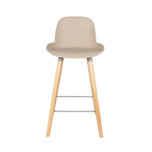 Lot de 2 tabourets de comptoir Albert Kuip 65 cm taupe — Zuiver — Vue du produit 2 Lot de 2 tabourets de comptoir Albert Kuip 65 cm taupe — Zuiver. Vue du produit 2.
