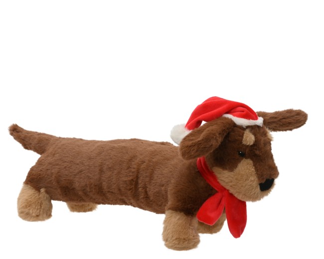 Chien polyester bonnet Noël
