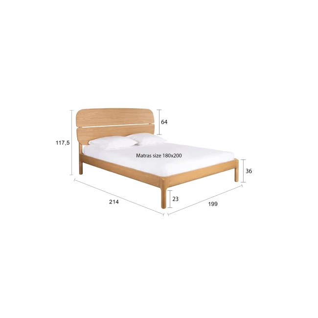 Cadre de lit Storm naturel 180 — Zuiver. Vue du produit 9.