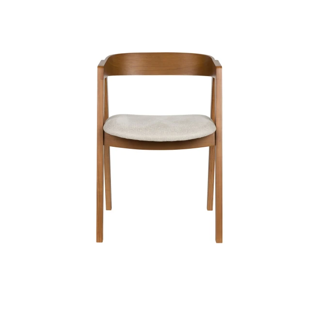 Lot de 2 chaises Mads noyer avec accoudoirs — Vue du produit 3 Lot de 2 chaises Mads noyer avec accoudoirs. Vue du produit 3.