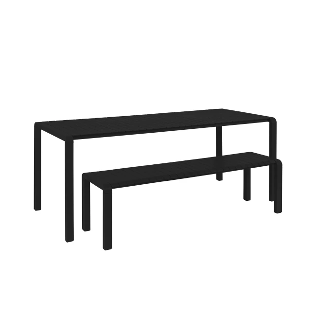 Table de jardin Vondel 214x97 noir — Zuiver — Vue du produit 4 Table de jardin Vondel 214x97 noir — Zuiver. Vue du produit 4.