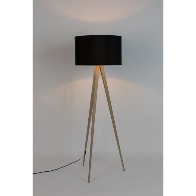 Lampadaire Tripod bois noir — Vue du produit 2 Lampadaire Tripod bois noir. Vue du produit 2.