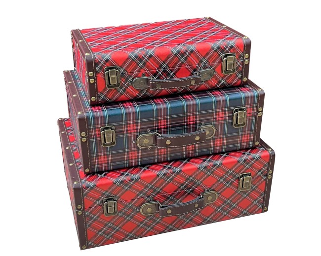 Valise décorative tartan — Petit modèle