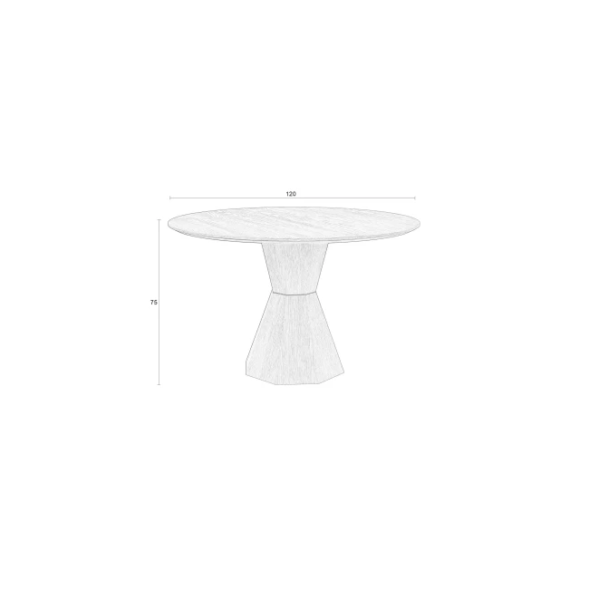 Table de repas Lotus naturel — Schéma des dimensions Table de repas Lotus naturel. Schéma des dimensions.