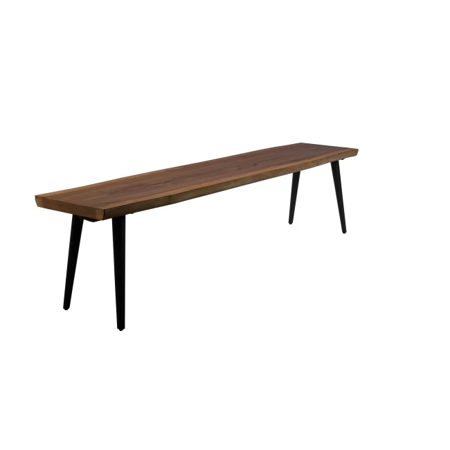 Banc Alagon 180 x 40 cm noyer — Dutchbone. Vue du produit 3.