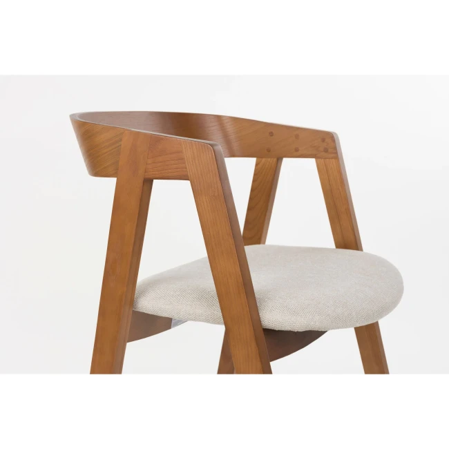 Lot de 2 chaises Mads noyer avec accoudoirs — Vue du produit 8 Lot de 2 chaises Mads noyer avec accoudoirs. Vue du produit 8.