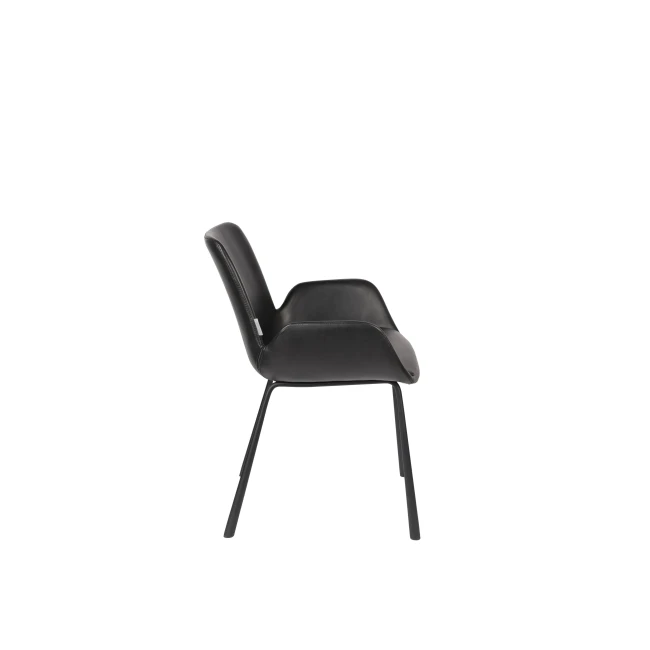 Lot de 2 chaises Brit LL noir avec accoudoirs — Vue du produit 4 Lot de 2 chaises Brit LL noir avec accoudoirs. Vue du produit 4.