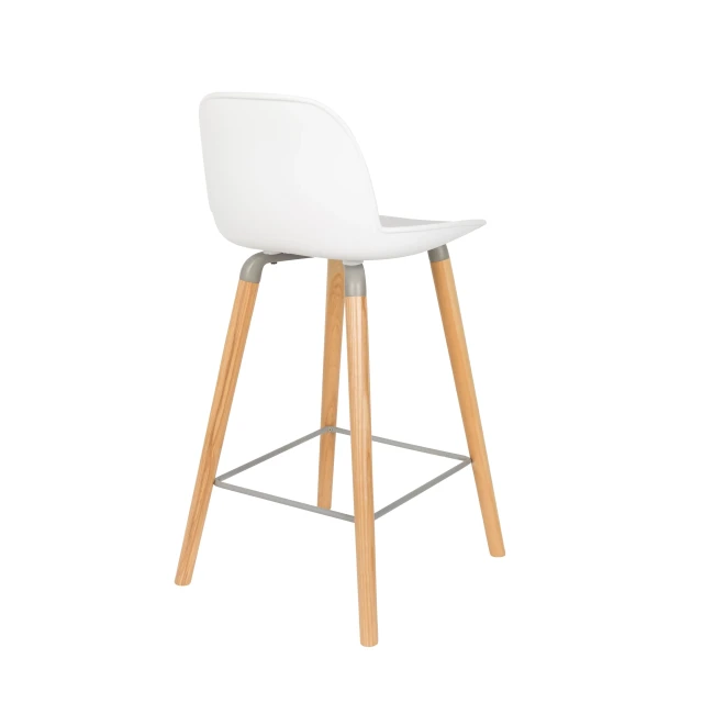 Lot de 2 tabourets de comptoir Albert Kuip 65 cm blanc — Zuiver — Vue du produit 4 Lot de 2 tabourets de comptoir Albert Kuip 65 cm blanc — Zuiver. Vue du produit 4.