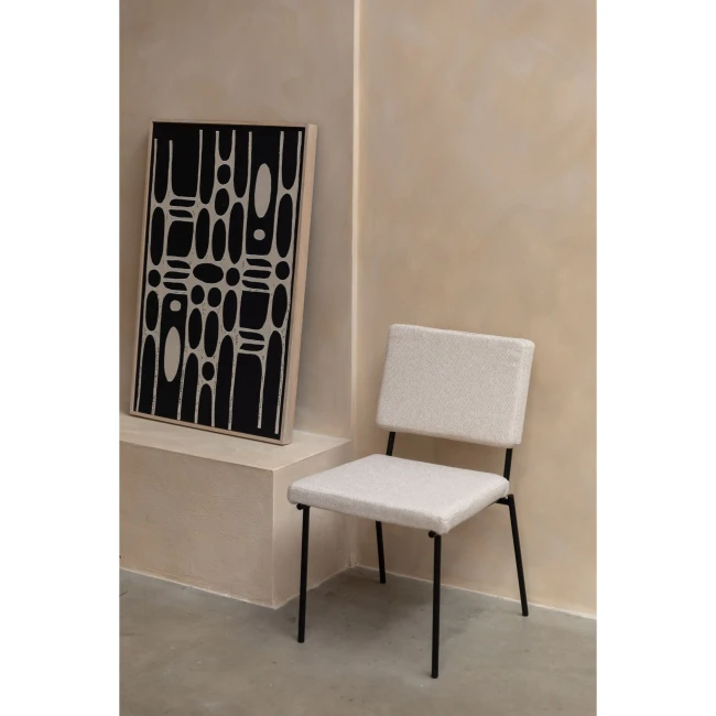 Lot de 2 chaises Fellow blanc cassé — Vue du produit 2 Lot de 2 chaises Fellow blanc cassé. Vue du produit 2.