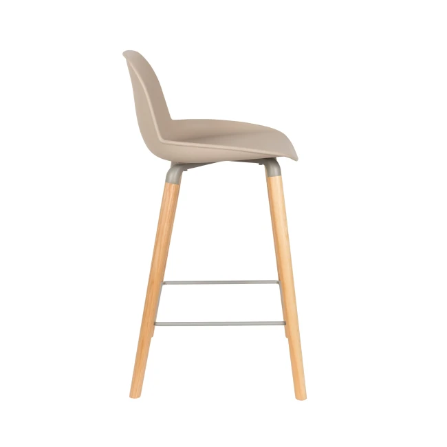 Lot de 2 tabourets de comptoir Albert Kuip 65 cm taupe — Zuiver — Vue du produit 3 Lot de 2 tabourets de comptoir Albert Kuip 65 cm taupe — Zuiver. Vue du produit 3.