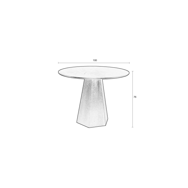 Table de repas Pilar noir — Schéma des dimensions Table de repas Pilar noir. Schéma des dimensions.