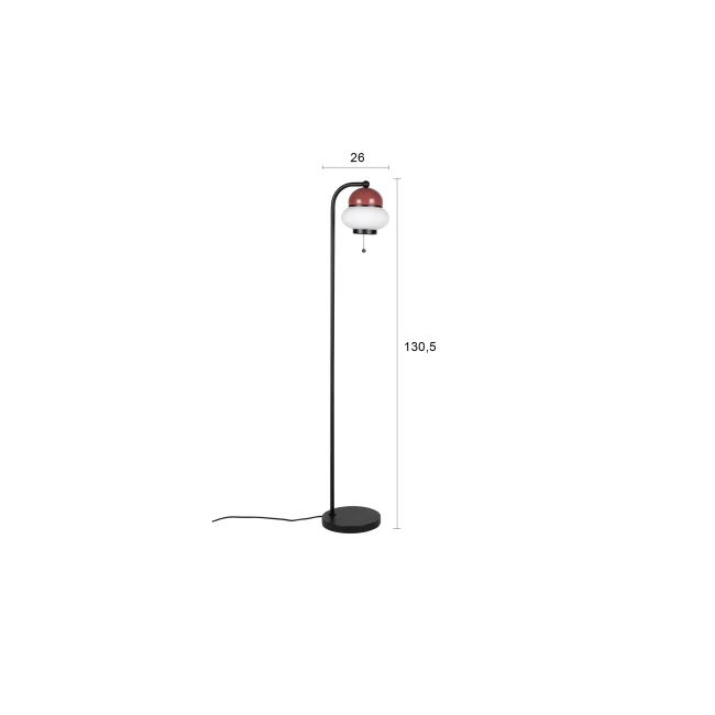 Lampadaire Bumble rouge — Vue du produit 9 Lampadaire Bumble rouge. Vue du produit 9.