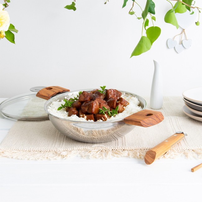 zoom_recette_wok_de_viande_porc_inox_amovible_deux_anses_bois_casteline_cristel_1