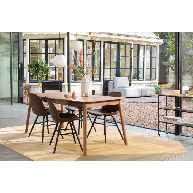 Table de repas Glimps 180/240x90 noyer — Zuiver. Vue du produit 2.
