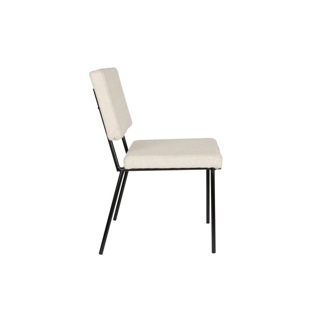 Lot de 2 chaises Fellow blanc cassé — Vue du produit 3 Lot de 2 chaises Fellow blanc cassé. Vue du produit 3.