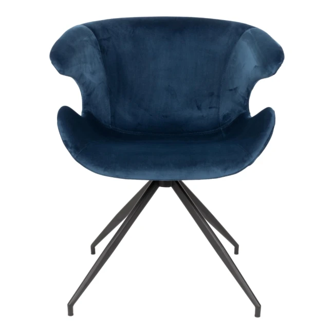 Lot de 2 chaises Mia bleu avec accoudoirs — Vue du produit 2 Lot de 2 chaises Mia bleu avec accoudoirs. Vue du produit 2.