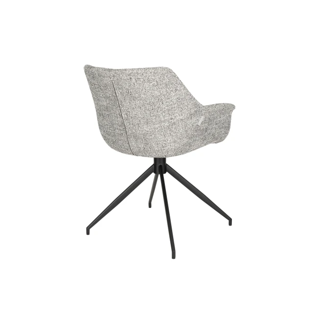 Lot de 2 chaises Doulton , gris avec accoudoirs — Zuiver. Vue du produit 4.