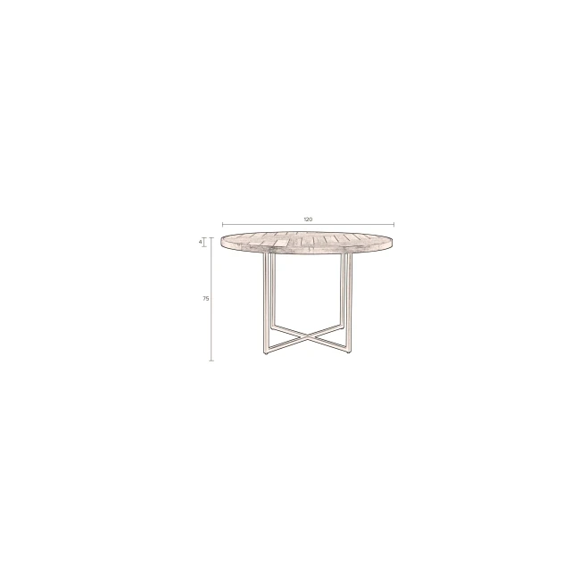 Table de repas Class noir 120 — Dutchbone — Schéma des dimensions Table de repas Class noir 120 — Dutchbone. Schéma des dimensions.