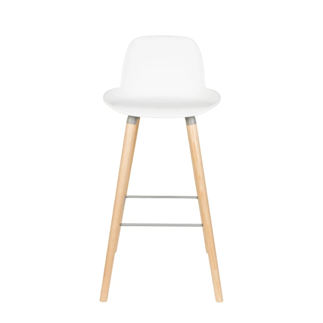 Lot de 2 tabourets de bar Albert Kuip 75 cm blanc — Zuiver. Vue du produit 2.