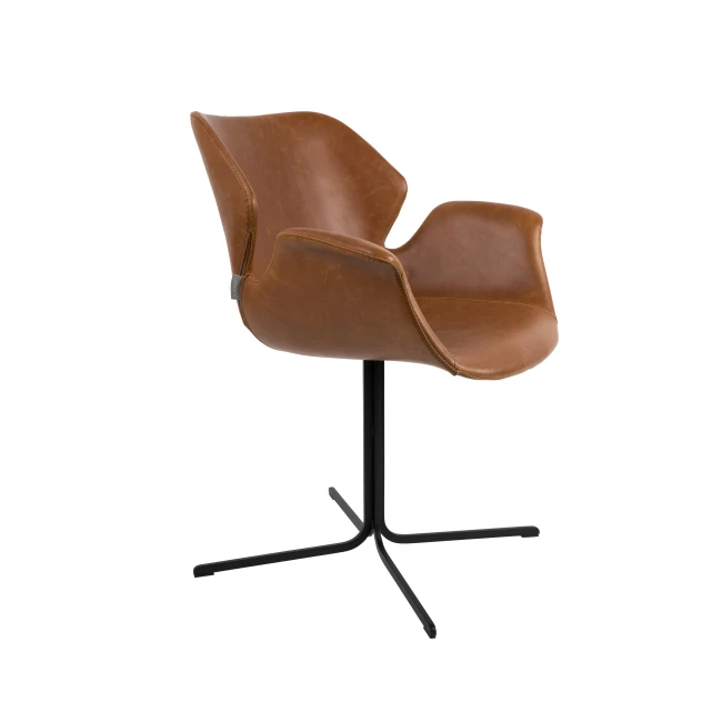 Lot de 2 chaises Nikki all brun avec accoudoirs — Zuiver. Vue du produit 1.