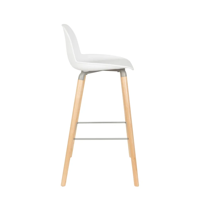 Lot de 2 tabourets de bar Albert Kuip 75 cm blanc — Zuiver. Vue du produit 3.