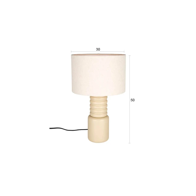 Lampe à poser Six beige — Zuiver — Schéma des dimensions Lampe à poser Six beige — Zuiver. Schéma des dimensions.