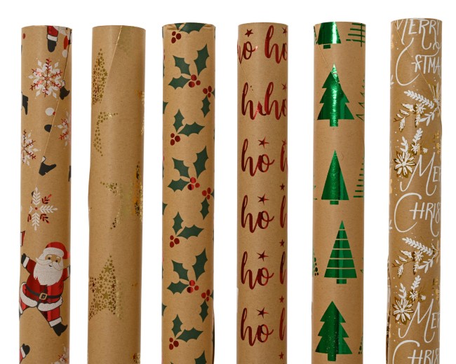 Papier cadeau kraft avec marquage à chaud