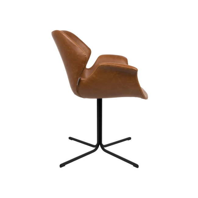 Lot de 2 chaises Nikki all brun avec accoudoirs — Zuiver. Vue du produit 3.