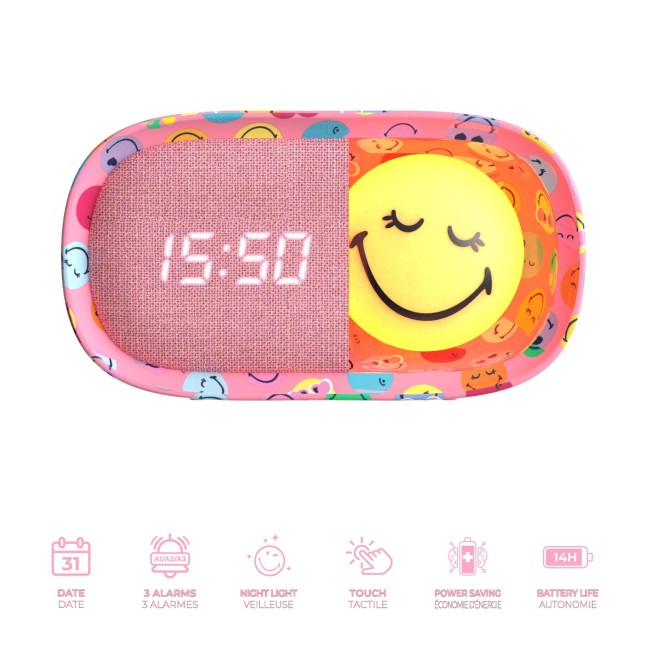 DREAMY CLOCK SMILEY WORLD® - Rose — MOB