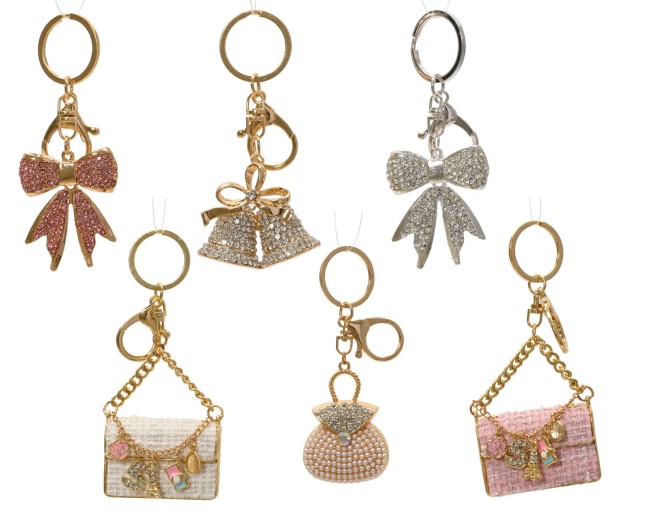 Porte-clés fantaisie en alliage avec strass