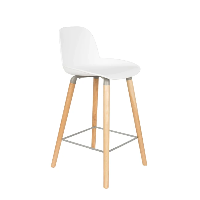 Lot de 2 tabourets de comptoir Albert Kuip 65 cm blanc — Zuiver — Vue du produit 1 Lot de 2 tabourets de comptoir Albert Kuip 65 cm blanc — Zuiver. Vue du produit 1.