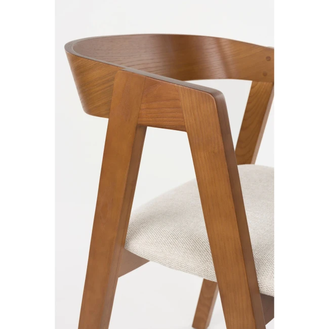 Lot de 2 chaises Mads noyer avec accoudoirs — Vue du produit 9 Lot de 2 chaises Mads noyer avec accoudoirs. Vue du produit 9.