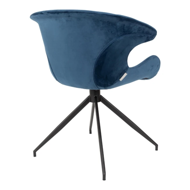 Lot de 2 chaises Mia bleu avec accoudoirs — Vue du produit 4 Lot de 2 chaises Mia bleu avec accoudoirs. Vue du produit 4.