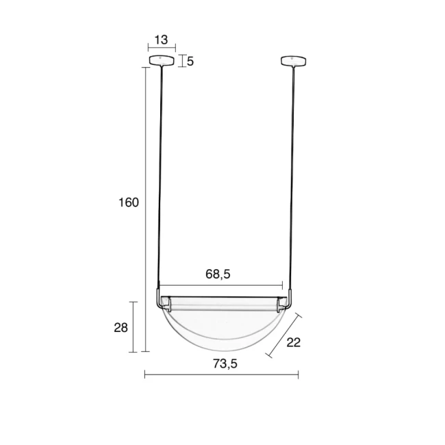 Suspension Rani Smoke — Vue du produit 10 Suspension Rani Smoke. Vue du produit 10.