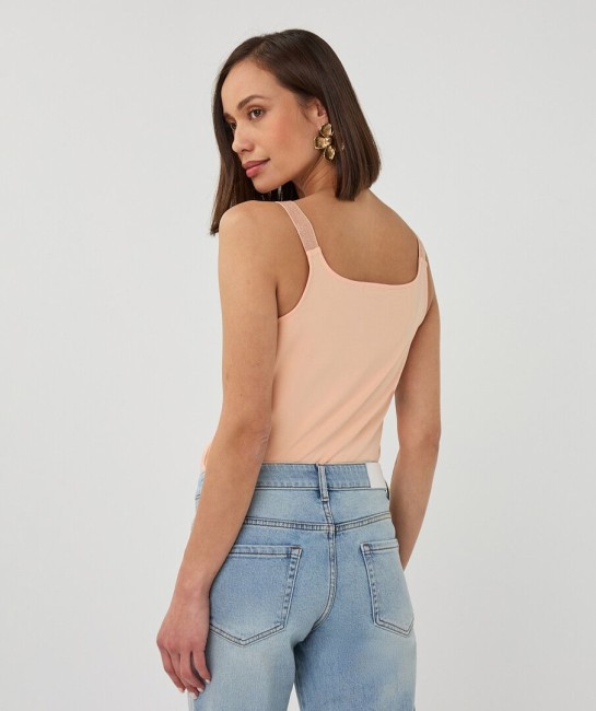 Débardeur nude bretelles lurex Esqualo