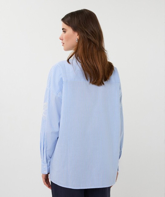 Chemise rayée rose Esqualo (3)