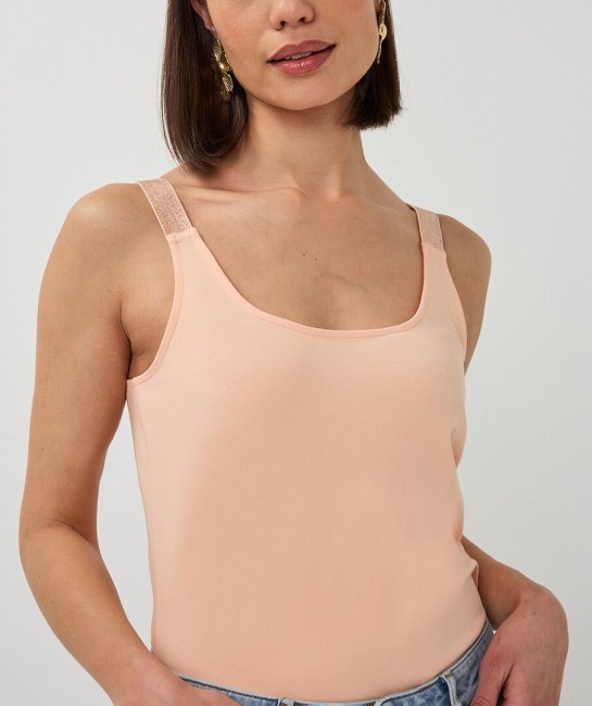 Débardeur nude bretelles lurex Esqualo