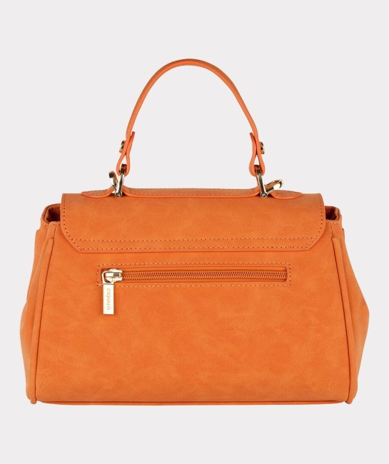 Sac à main orange femme Esqualo en PU recyclé avec bandoulière