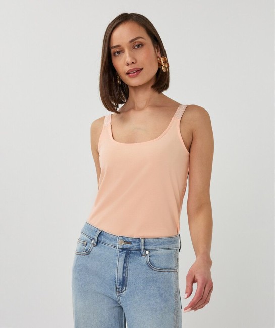 Débardeur nude bretelles lurex Esqualo