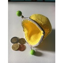 porte monnaie jaune, boules vertes.2