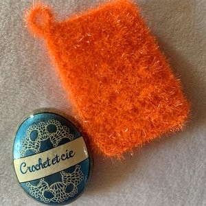 éponge lavable orange fluo 2