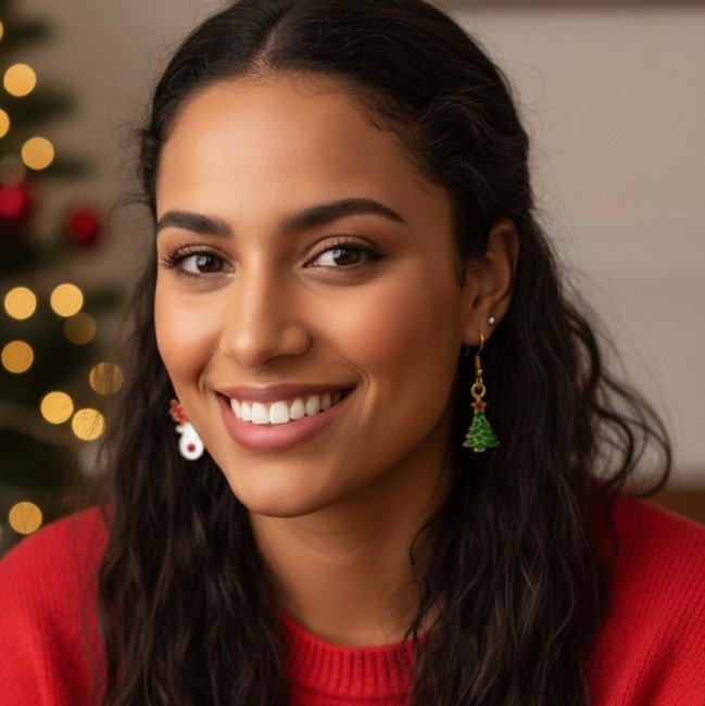 boucles oreilles femme noel 2fb56